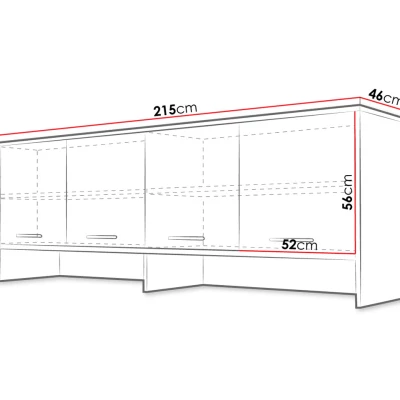 Nadstavba k horizontálnej sklápacej posteli 120x200 CELENA - šedá