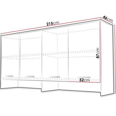 Nadstavba k horizontálnej sklápacej posteli 90x200 CELENA - šedá