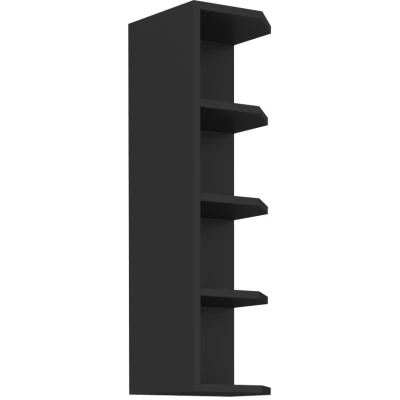 Vysoká rohová skrinka AGAFIJA - šírka 30 cm, čierna