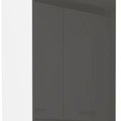 Vysoká horná skrinka LAJLA - šírka 50 cm, šedá / biela