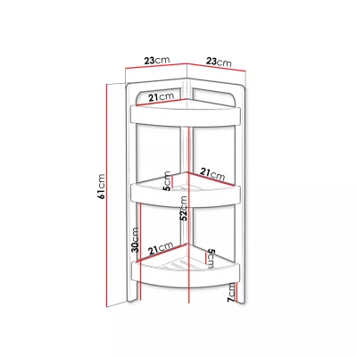 Rohový regál do kúpeľne GOLIAD - bambus