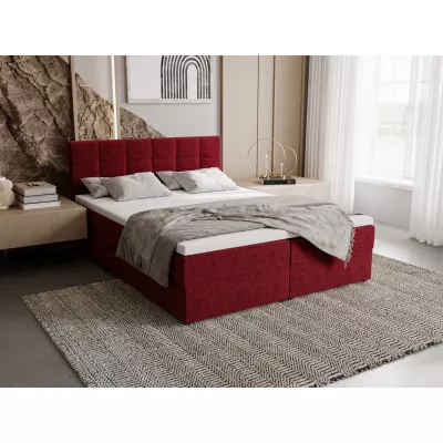 Čalúnená posteľ 160x200 ELSIE 2 s úložným priestorom - červená