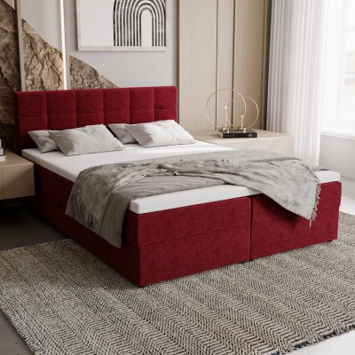 Čalúnená posteľ 180x200 ELSIE 2 s úložným priestorom - červená