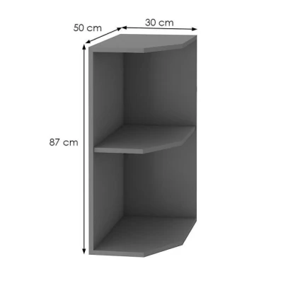 Dolná rohová skrinka NELJA - šírka 30 cm, antracit