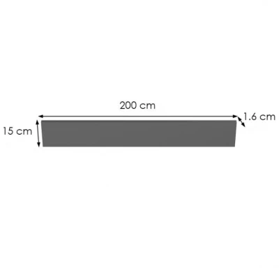 Kuchynský sokel NELJA 2ks - 200x15 cm, antracit