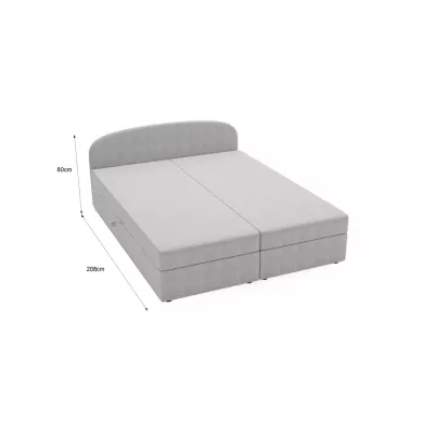 Čalúnená posteľ 160x200 KIRSTEN 1 s úložným priestorom - zelená