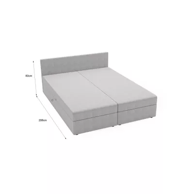 Čalúnená posteľ 180x200 SUVI 2 s úložným priestorom - svetlo hnedá