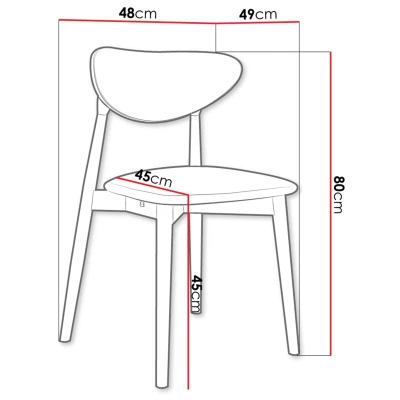 Čalúnená stolička do jedálne CIBOLO 4 - buk / smotanová