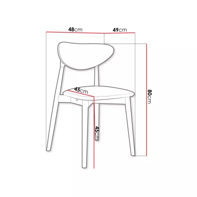Čalúnená stolička do jedálne CIBOLO 400 - buk / smotanová