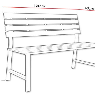 Záhradná lavica RANGER - antracitová