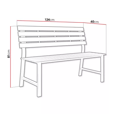 Záhradná lavica RANGER - antracitová