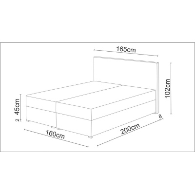 Elegantní boxspring STIG II.