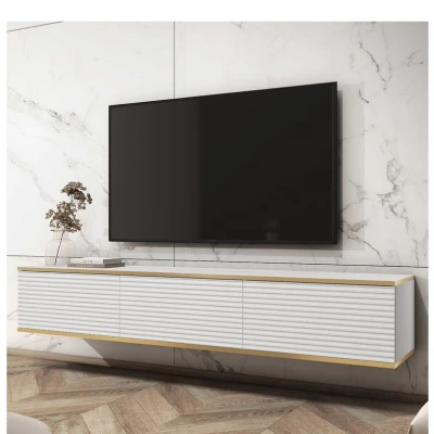 Stolík pod TV REFUGIO - 175 cm, biely