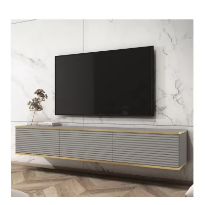 Stolík pod TV REFUGIO - 175 cm, šedý