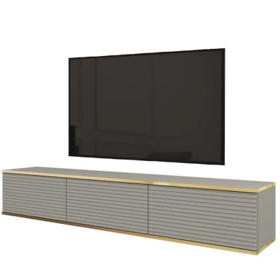 Stolík pod TV REFUGIO - 175 cm, šedý