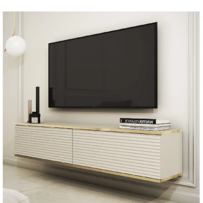 Stolík pod TV REFUGIO - 135 cm, béžový