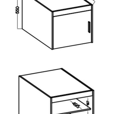 Jednodverová nadstavba na skriňu PILINA - dub lefkas