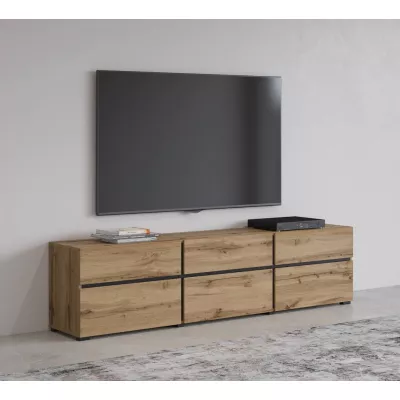 TV stolík GLENROSE - dub wotan / čierny