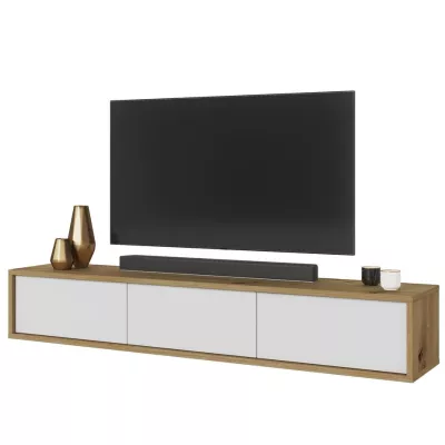 Závesný TV stolík IRVING 1 - dub artisan / biely