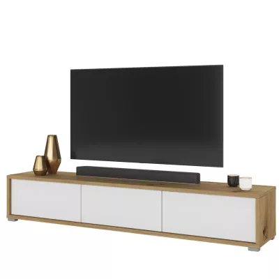 Závesný TV stolík IRVING 1 - dub artisan / biely