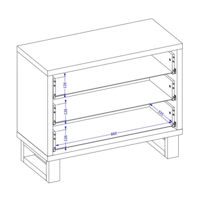 Komoda so šuplíkmi BULLARD - dub wotan