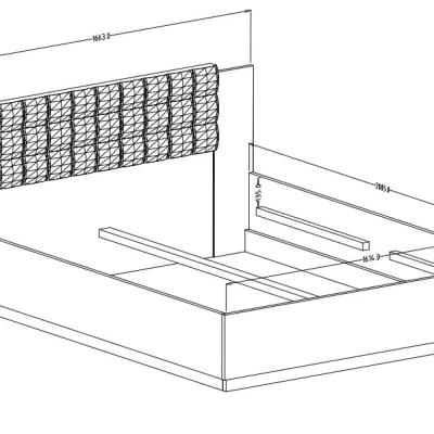 Manželská posteľ 160x200 LJUBA - dub flagstaf