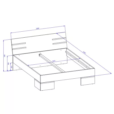 Manželská posteľ 160x200 CLYDE - dub olejovaný