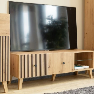 TV stolík HEWITT - dub artisan