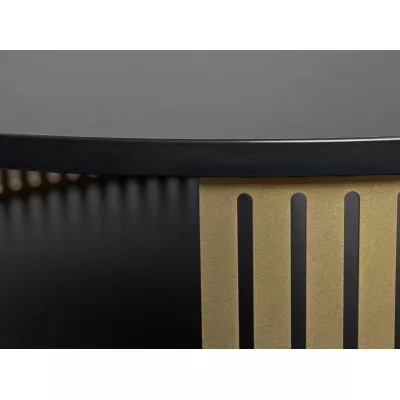 Konferenčný stolík STIFF - zlatý / pietra grigia čierny