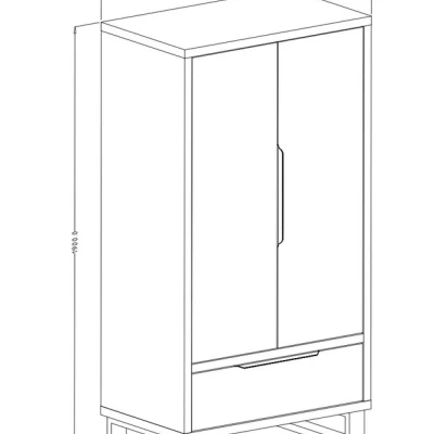 Šatníková skriňa so šuplíkom 99 cm BULLARD - dub wotan