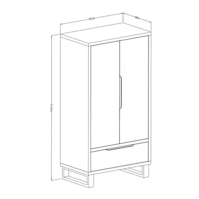 Šatníková skriňa so šuplíkom 99 cm BULLARD - dub wotan