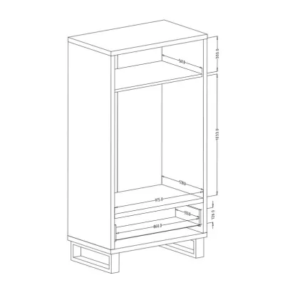 Šatníková skriňa so šuplíkom 99 cm BULLARD - dub wotan