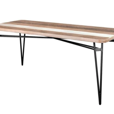 Jedálenský stôl 180 INKA - hnedý / čierny