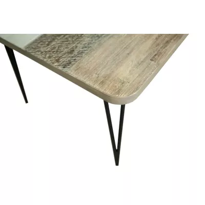 Jedálenský stôl 180 INKA - hnedý / čierny