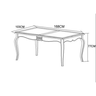 Jedálenský stôl 168 MARIJANA - slonová kosť / medový
