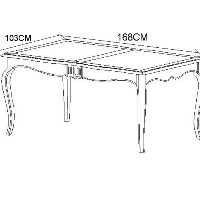 Jedálenský stôl 168 LUVENIA - svetlo béžový