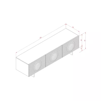 TV stolík CRISTAL - pieskový