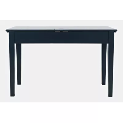 Písací stôl so stoličkou EMILIA - tmavo modrý / béžový