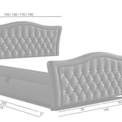 Manželská posteľ 200x200 IVELINA - krémová + topper ZDARMA