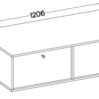 TV stolík IROS 4 - grafitovo čierny / zlatý