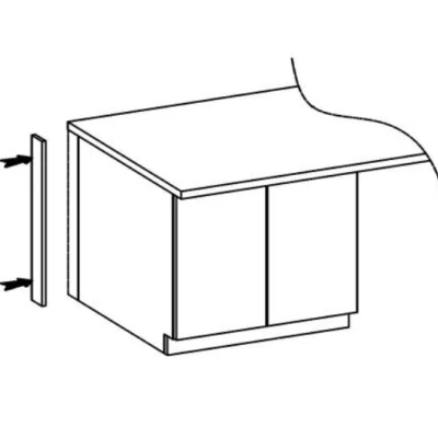 Kuchynský bočný sokel UNIT - 55x72 cm, antracit