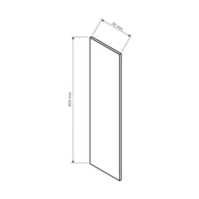 Kuchynský bočný sokel UNIT - 55x82 cm, biely