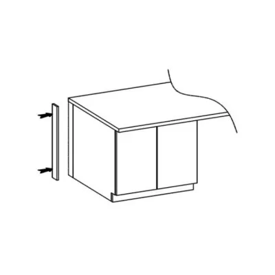 Kuchynský bočný sokel UNIT - 55x82 cm, biely