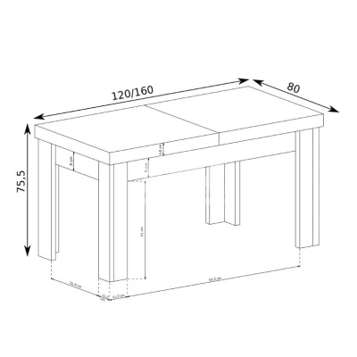 Rozkladací stôl do jedálne ARICOD - dub artisan