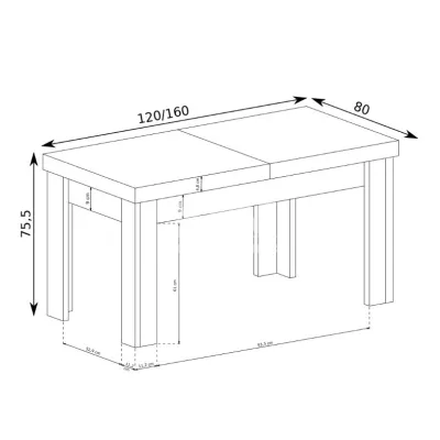 Rozkladací stôl do jedálne ARICOD - dub artisan