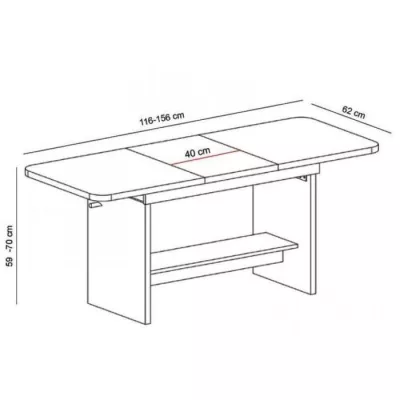 Rozkladací konferenčný stolík VELYR - dub artisan