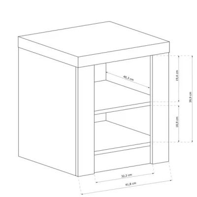Nočný stolík BESS - jaseň tmavý
