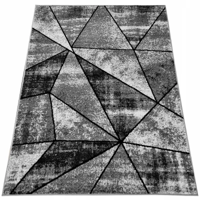 Geometrický kusový koberec 300x400 cm LUKEN - šedý