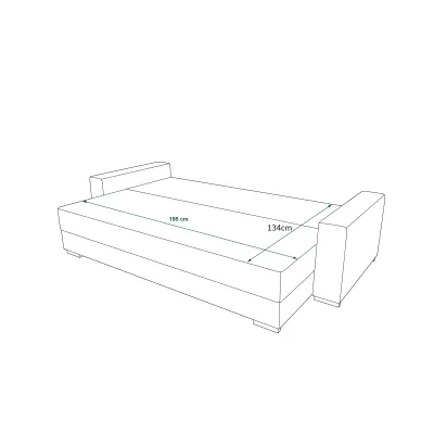 Rozkladacia pohovka s úložným priestorom VANITA - béžová / hnedá