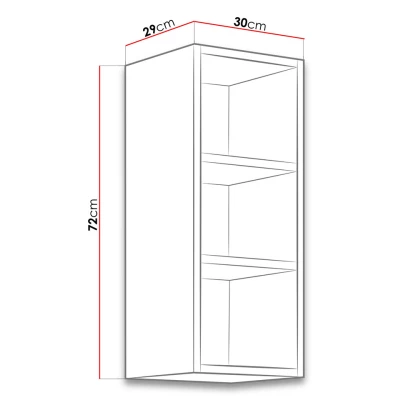 Horná kuchynská policová skrinka 30 cm ZHILAN - dub lancelot